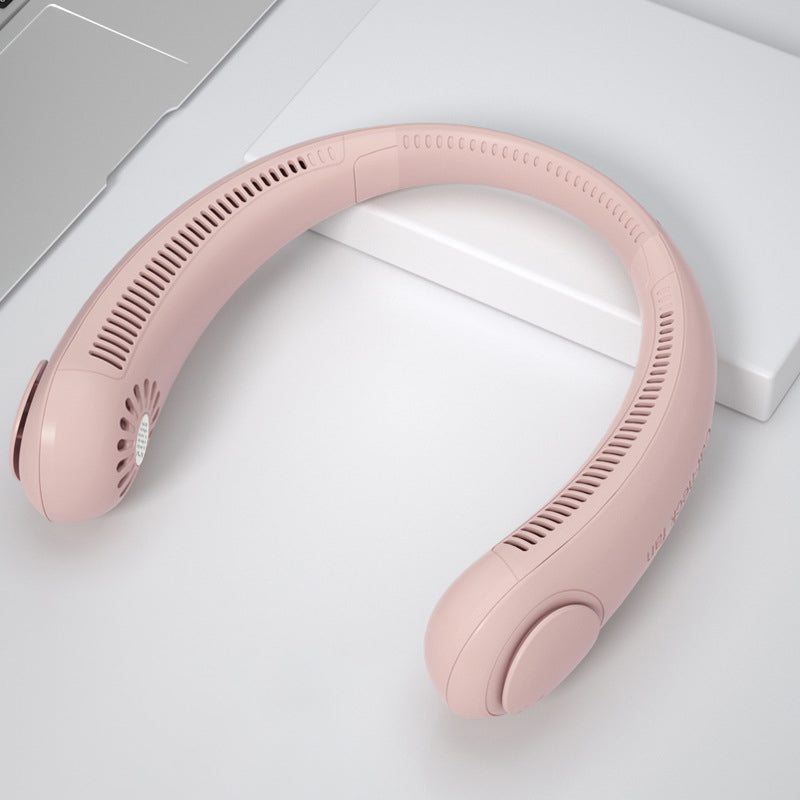 Ventilador colgante sin hojas para el cuello, carga USB, ventilador silencioso y cómodo